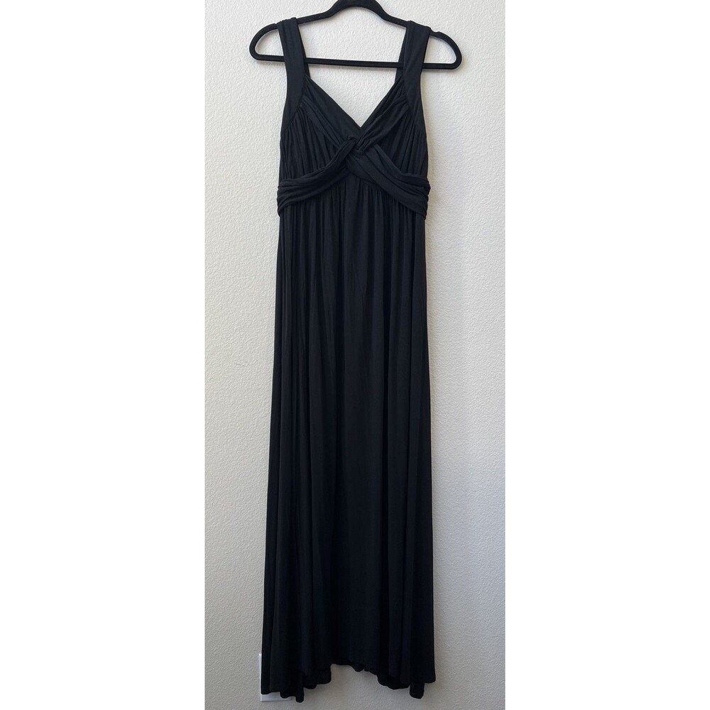 Soho Street New York & Co Black Twist Empire Waist Maxi Dress Medium Stretch